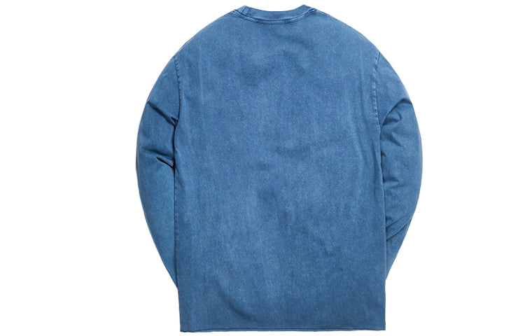 KITH LAX Pigment Dyed L/S Tee Alphabet Long Sleeves Denim Blue KH3672-209