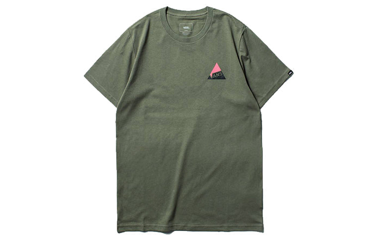 Men's Vans Logo Printing Round Neck Short Sleeve Green VN0A4P4NDB0