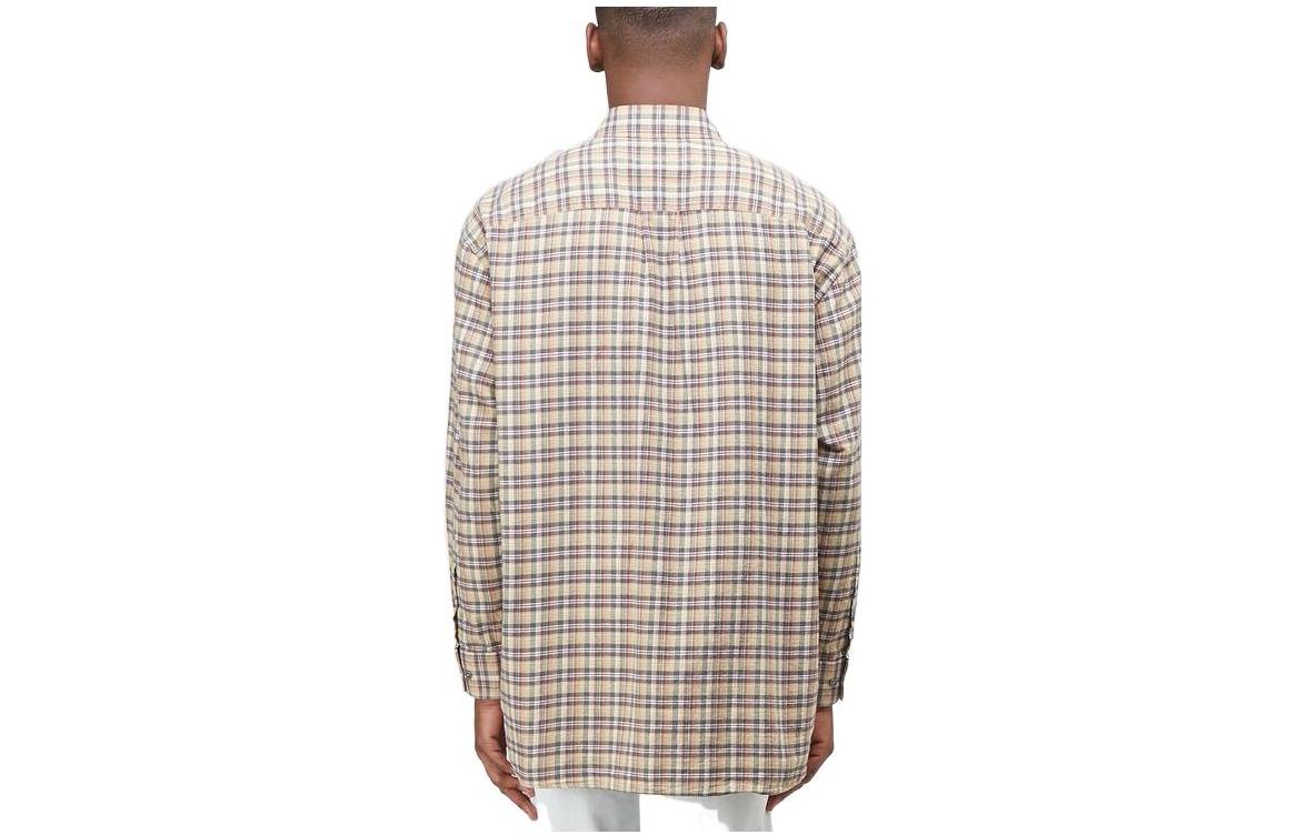 Gucci Chicken Embroidery Check Shirt 'Beige' 628325-ZAFD7-9128