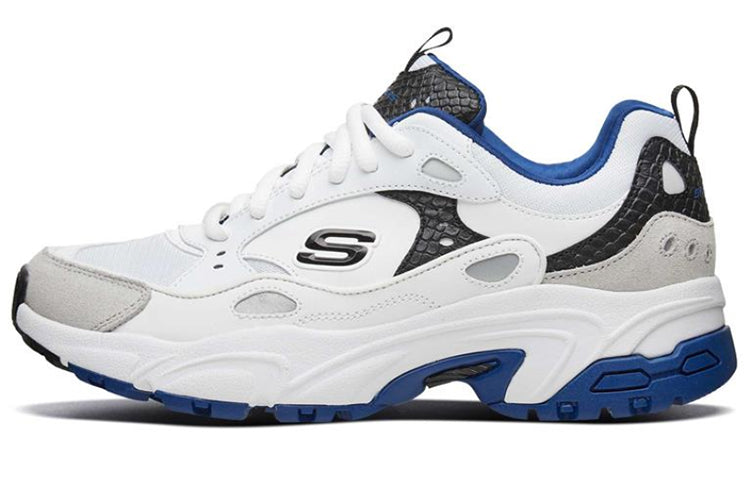 (WMNS) Skechers Stamina Sports Shoes White/Black/Blue 88888383-WBLU