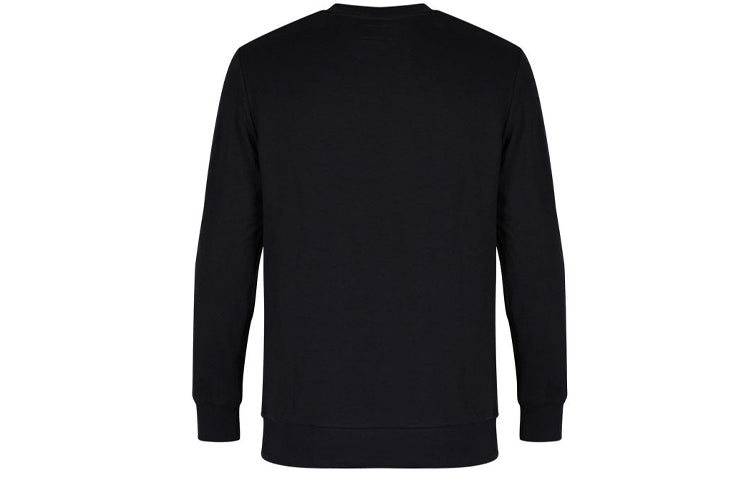 Men's Converse Chevron Emb Crew Alphabet Round Neck Pullover Black 10008927001