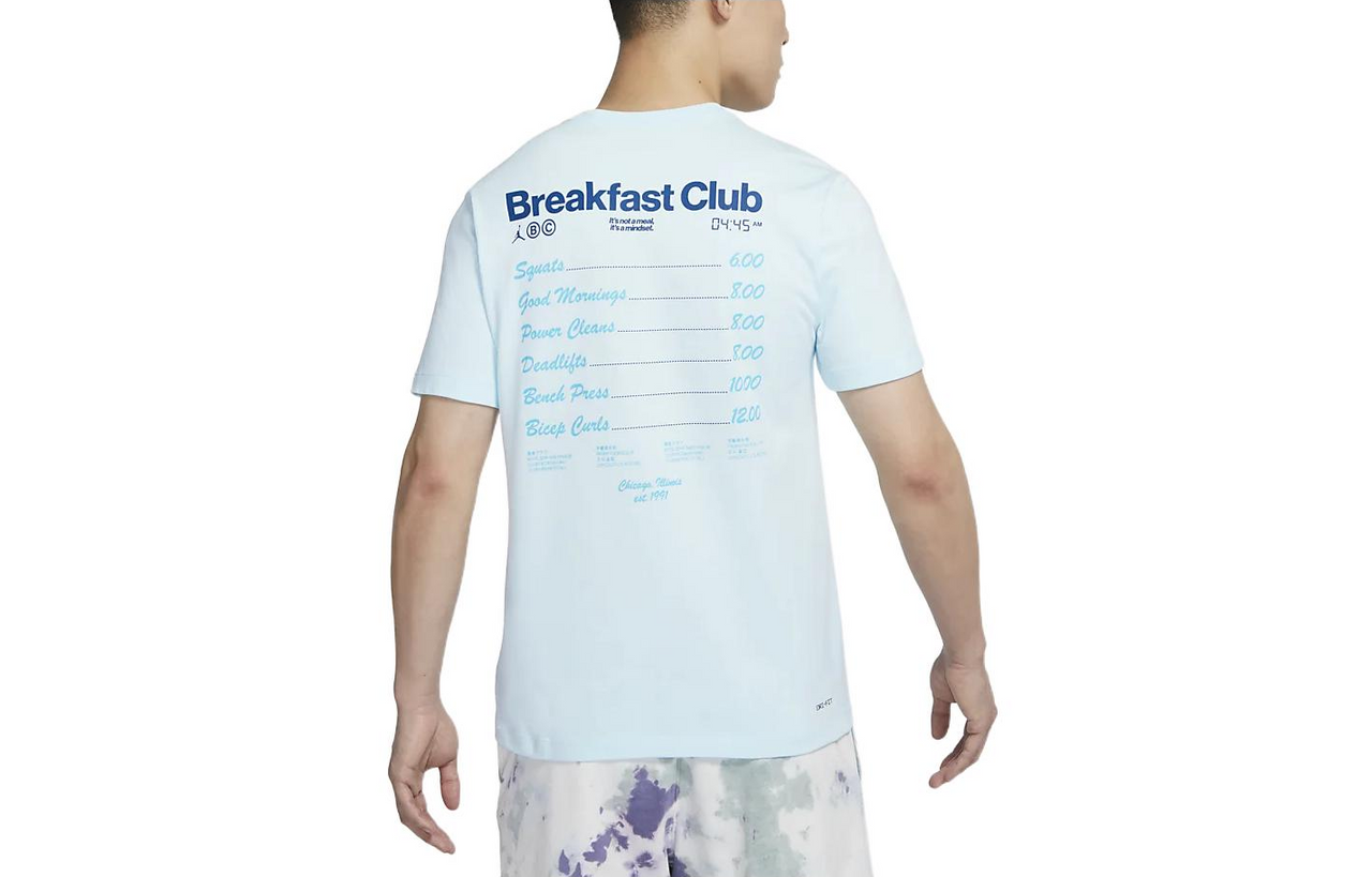 Men's Air Jordan Dri-FIT Sport BC Alphabet Round Neck Short Sleeve Glacier Blue T-Shirt DQ7385-474