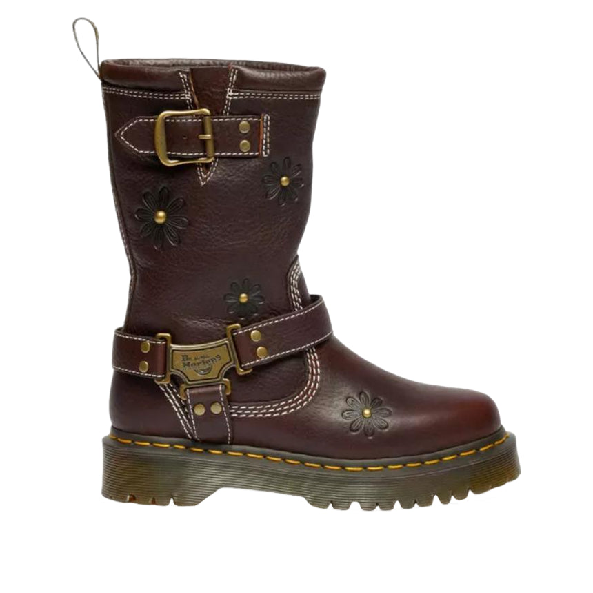 Dr. Martens Anistone Hi Flower Rigger Boots 'Dark Brown' 42823200