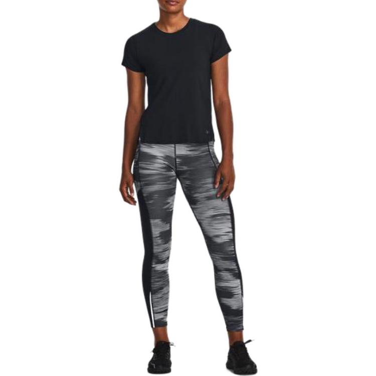 (WMNS) Under Armour Fly Fast 3.0 Glitch Tights Leggings 'Mod Grey' 1379339-011