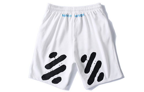 Off-White C O VIRGIL ABLOH Tiger Stripes Shorts White OW-SS18-067