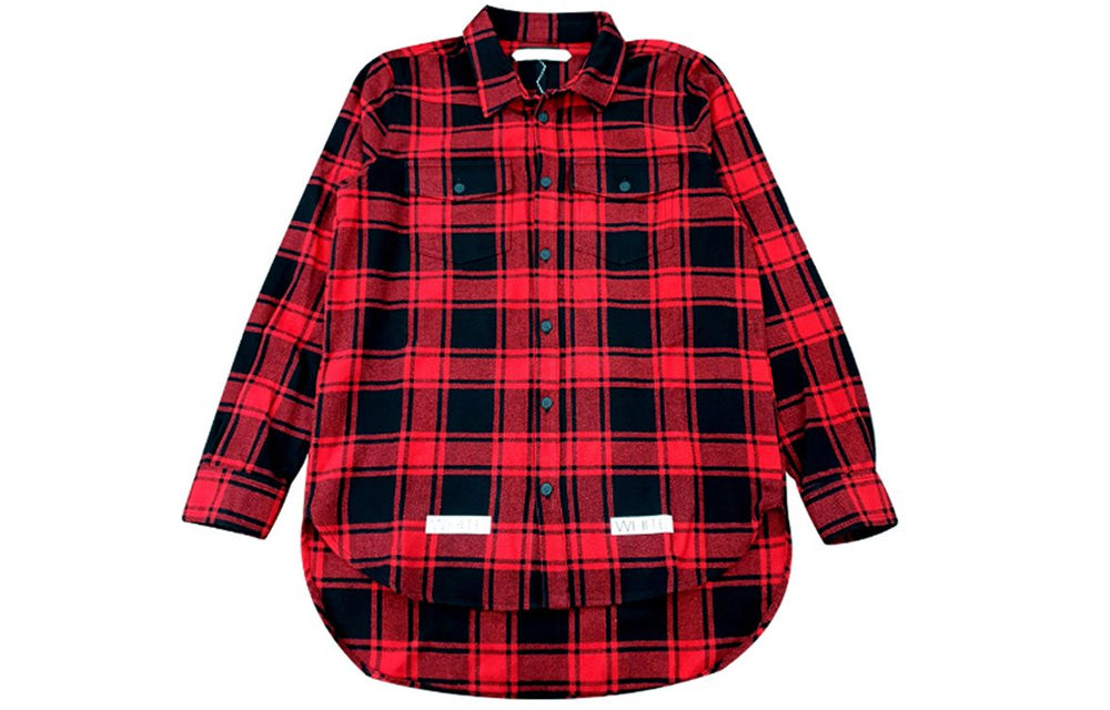 Off-White C/O VIRGIL 14SS Shirt Unisex BlackRed AU8002-13-P02