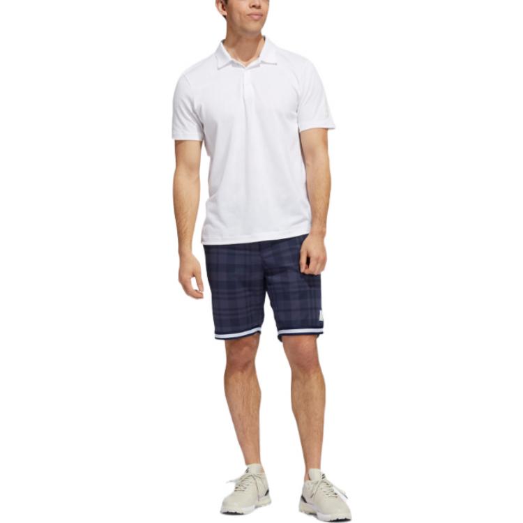 adidas Solid Color Golf Sports Short Sleeve White Polo Shirt HP1918