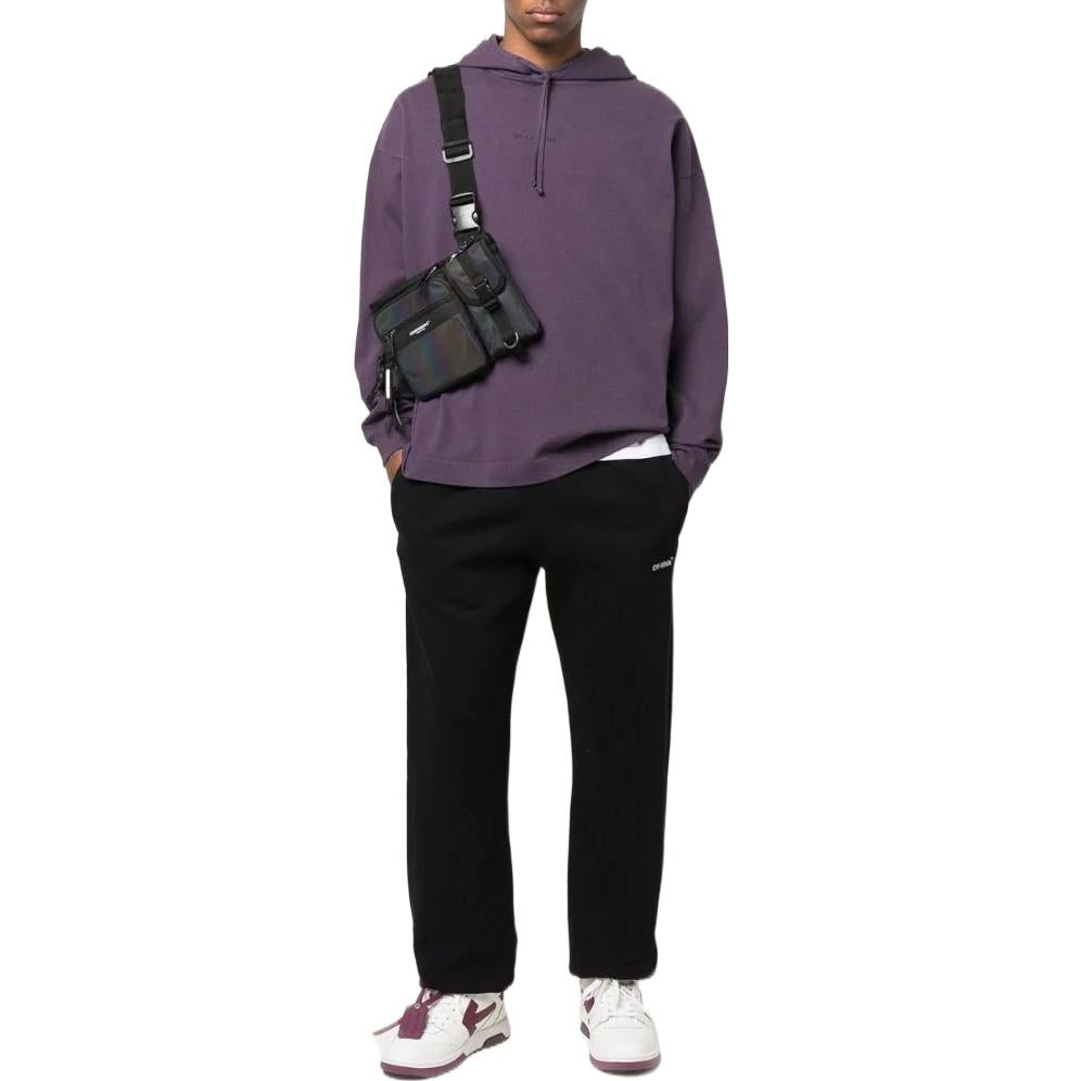 Men's Off-White SS22 Solid Color Logo Printing Casual Sports Pants/Trousers/Joggers Version Black OMCH029S22FLE01810011001