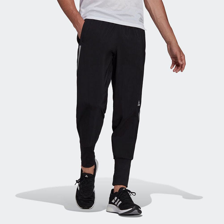 Men's adidas Logo Bundle Feet Casual Sports Pants/Trousers/Joggers Japanese Version Black H58570