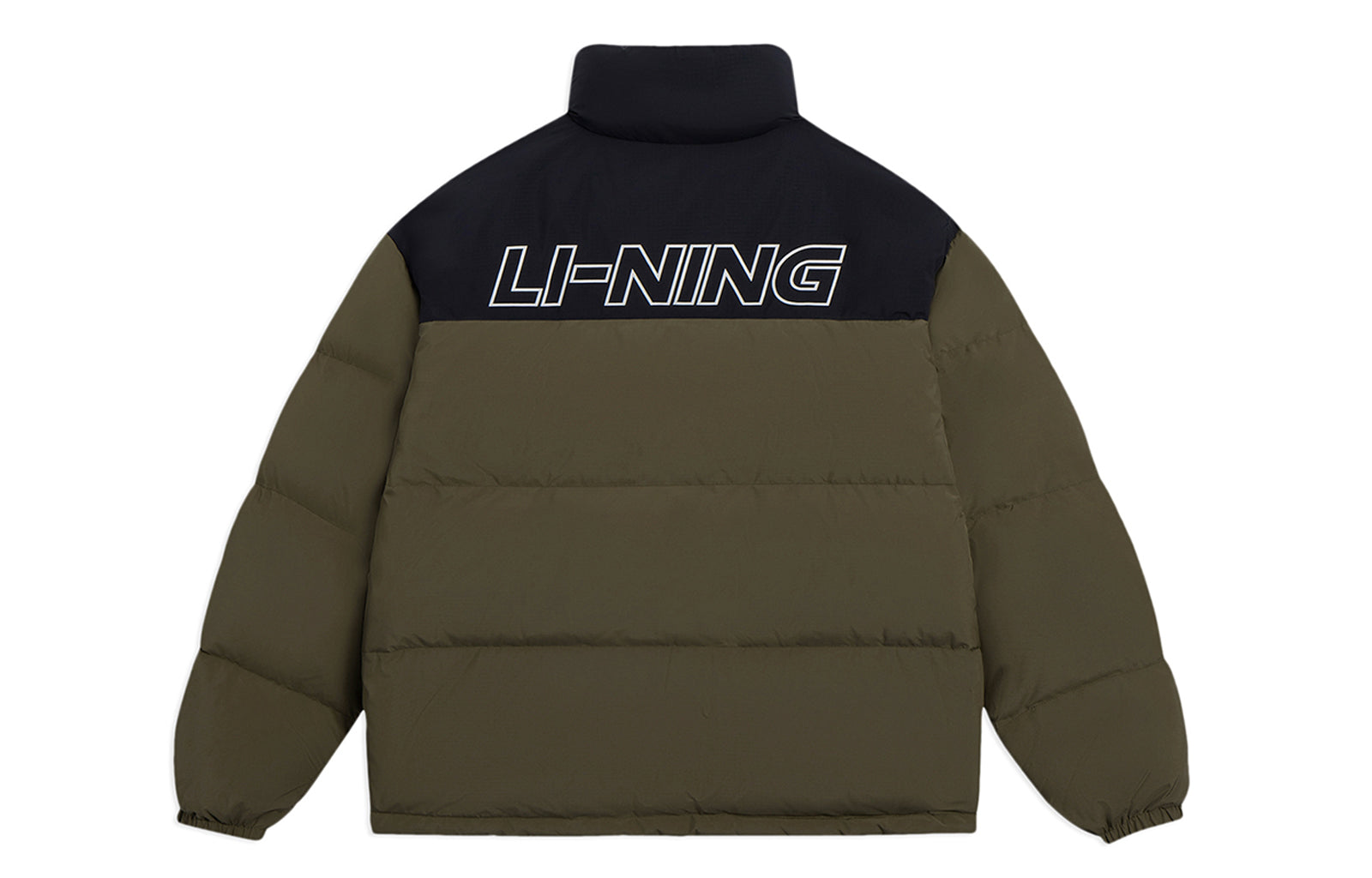 Li-Ning Graphic Color Block Down Jacket 'Black Olive Green' AYMS307-8