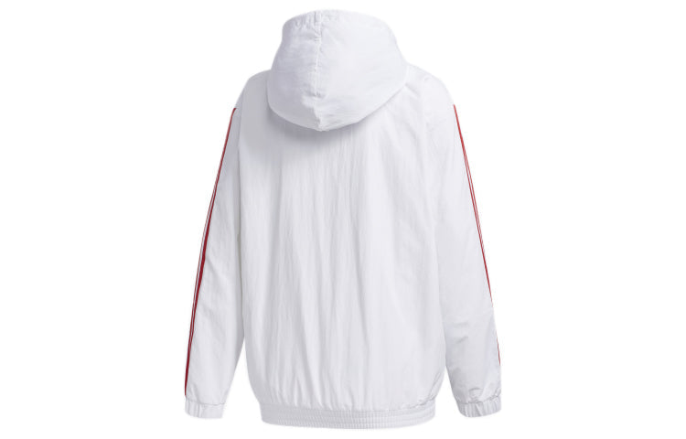 (WMNS) adidas neo x Disney Mickey Mouse Crossover New Year Series Fleece Lined Hooded Track Jacket White GE7785