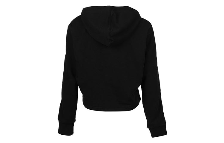 (WMNS) PUMA Amplified Cropped Tr Hoodie 'Black White' 586592-01