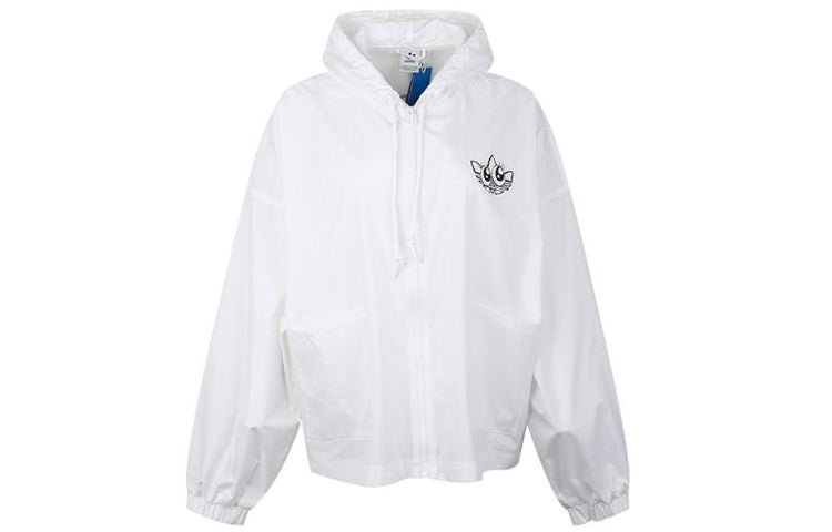 (WMNS) adidas originals Graphic WindBr Jacket White GK4980