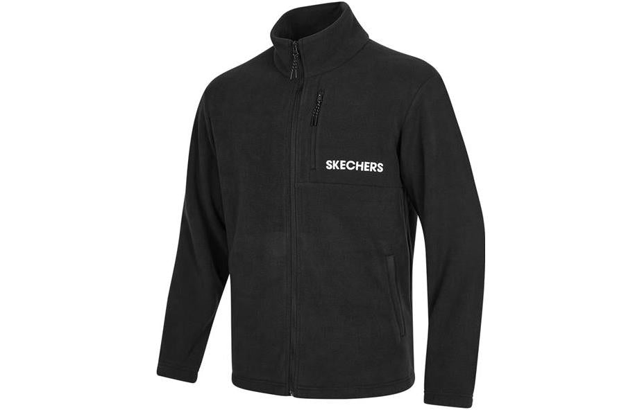 Skechers Letter Brand Logo Print Zip Jacket 'Olive Green Black Blue' P422M080