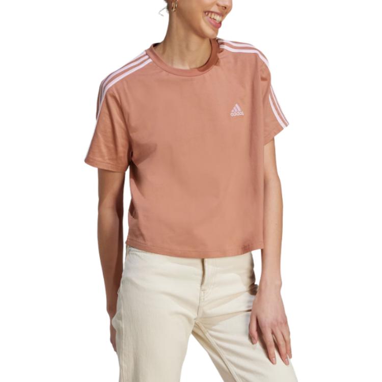 (WMNS) adidas Essentials 3-Stripes Single Jersey Crop Top 'Clean Pink' IL3412