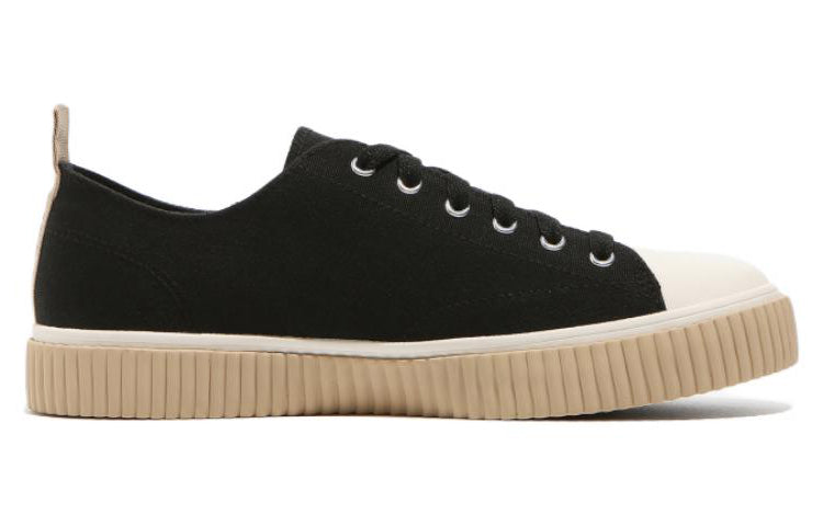 FILA Layer Low Top Stylish Casual Skate Shoes Unisex Black Korean Version 'Black Cream' 1XM01938E_001