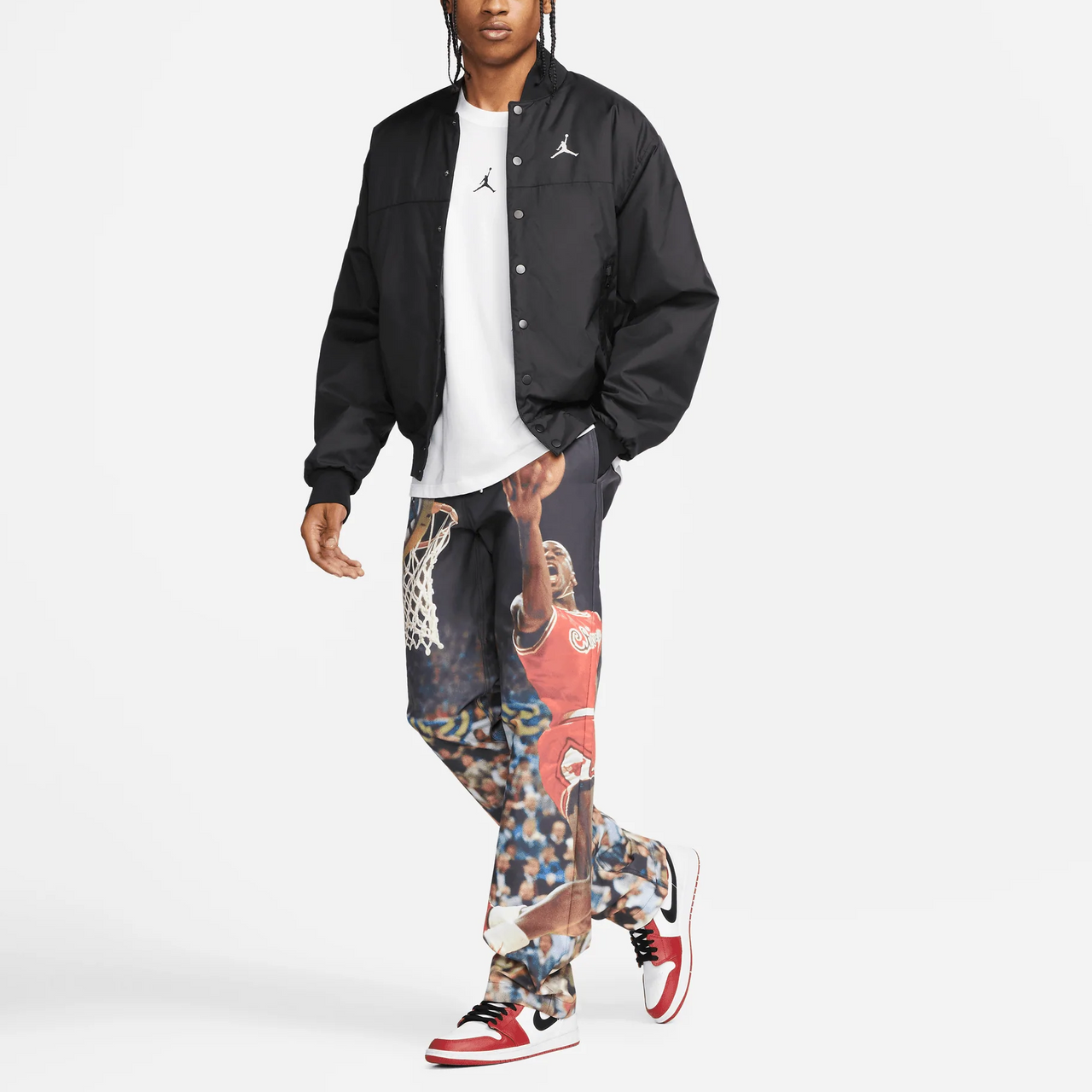Air Jordan Character Pattern Printing Drawstring Straight Casual Pants 'Multicolor' DJ0182-010