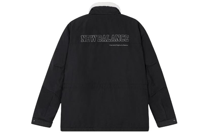 New Balance Logo Warm Jacket Asia Sizing 'Black White' 5QC44293-BK