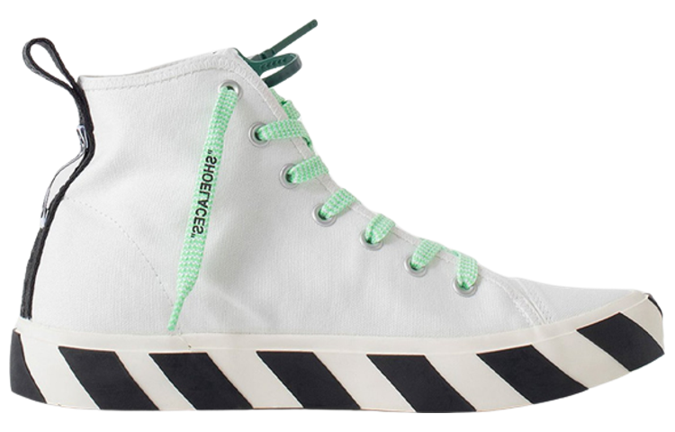 Off-White Mid-Top Vulcanized Canvas Sneaker 'White Blue Green Black' OMIA119F22FAB0010146
