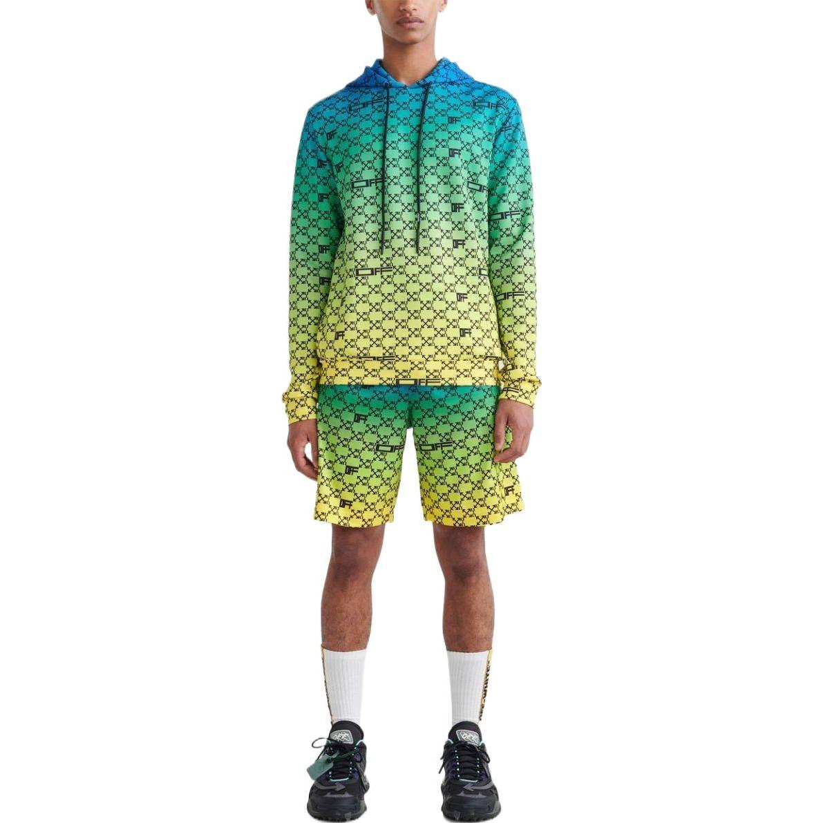 Men's Off-White SS22 Logo Full Print Gradient Loose Fit Pullover Gradient OMVE011S22FAB0018410