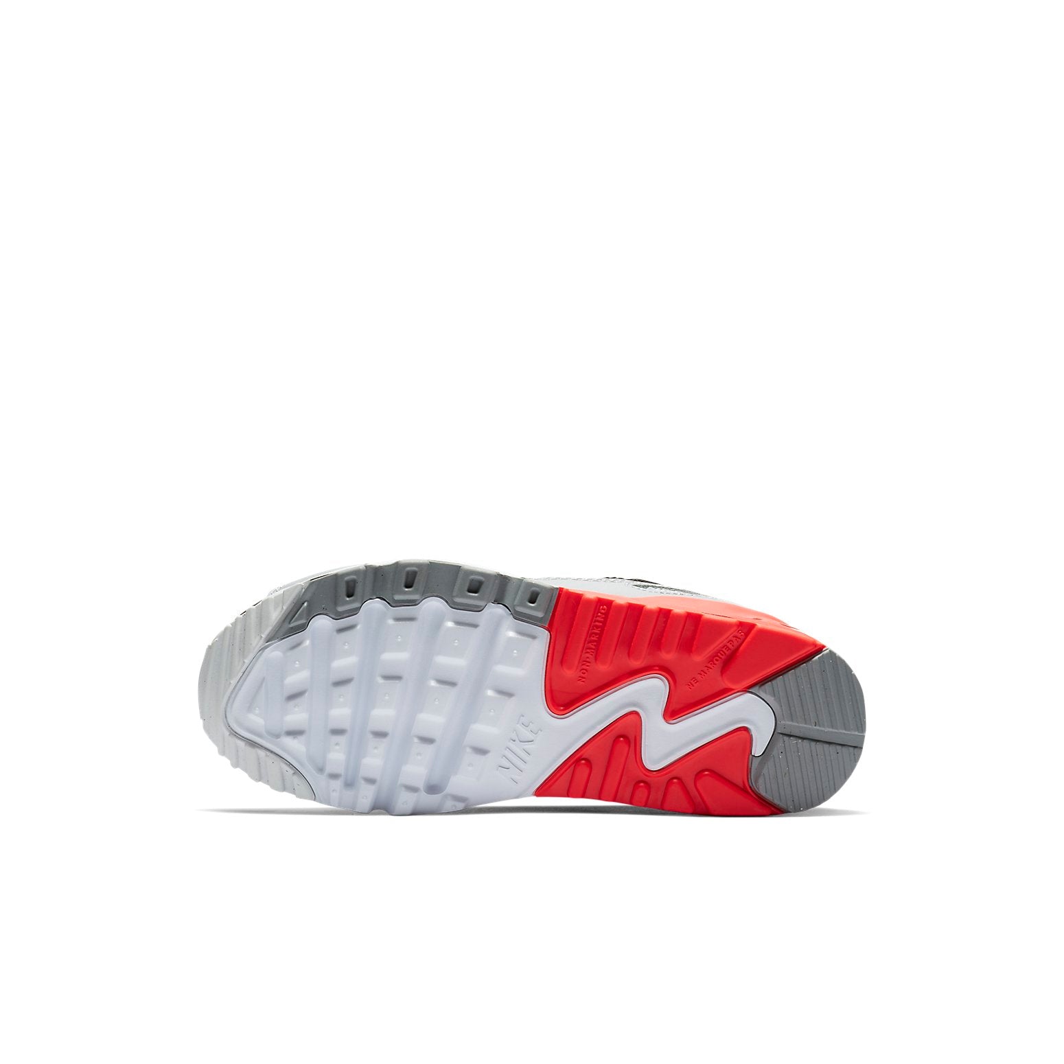 (PS) Nike Air Max 90 LTR Leather Low-Top Black/Grey/Red 833414-024