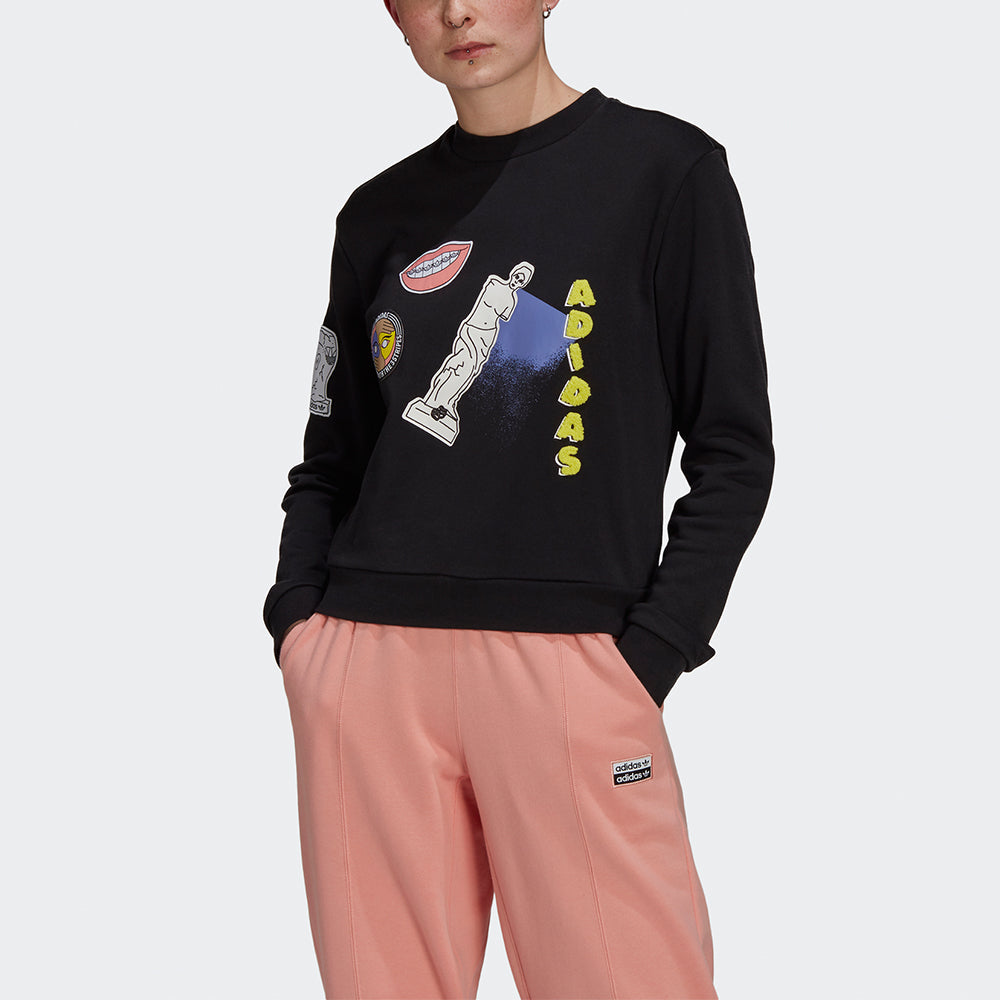 (WMNS) adidas Originals Sweatshirts 'Black' GN4376