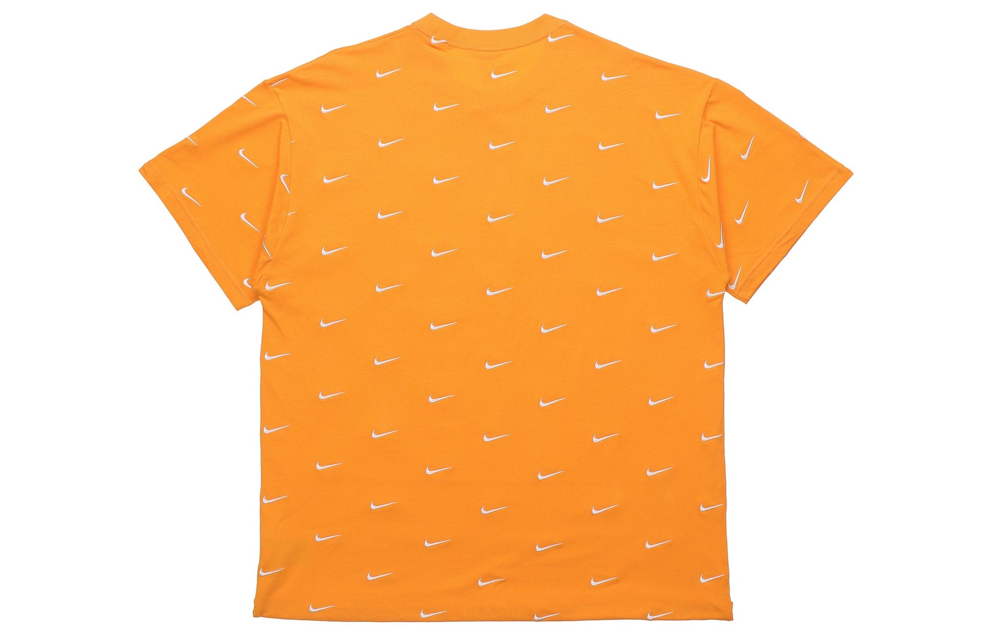 Men's Nike Nrg Swoosh Logo Tee Full Print logo Embroidered Short Sleeve Yellow T-Shirt CK4094-886