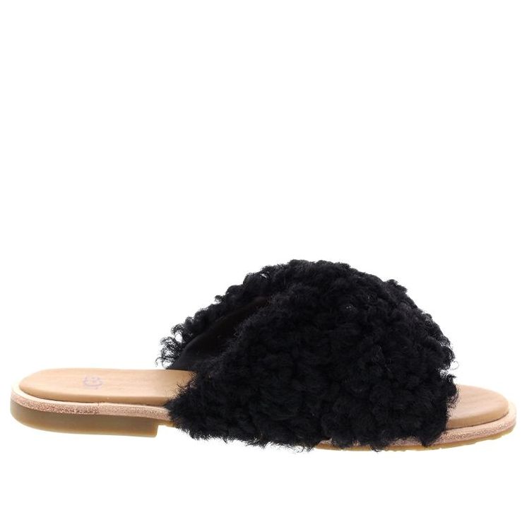 (WMNS) UGG Joni Slide 'Black Tan' 1019967-BLK