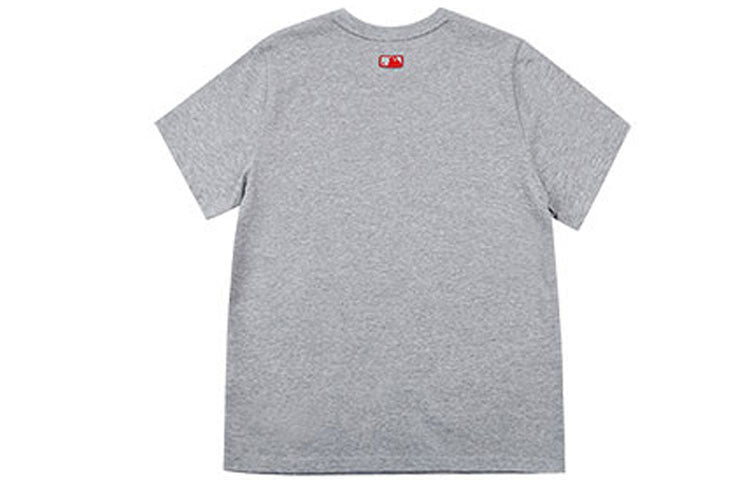 MLB NY/LA Boston Red Sox Basic Small Label Embroidered Sports Round Neck Loose Short Sleeve Unisex Gray 31TSCD931-43M