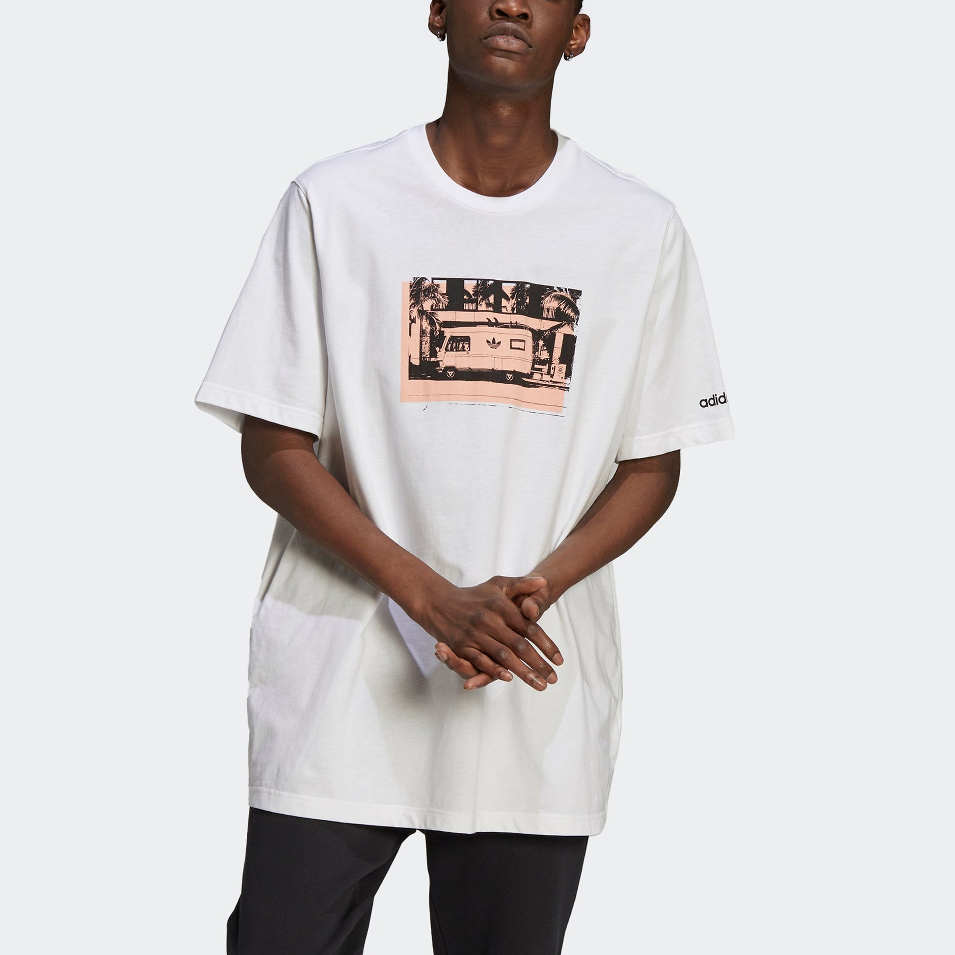 adidas originals Photo Tee Printing Sports Short Sleeve White HB1820