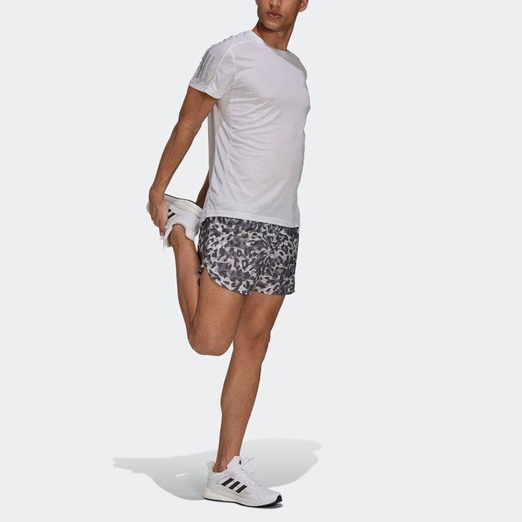 Men's adidas Leopard Print Casual Sports Shorts Black H22709