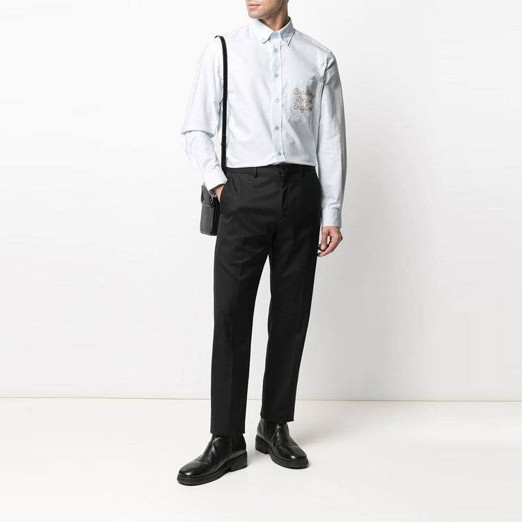 Burberry Men's SS21 Long Sleeve Shirt Blue 80367561