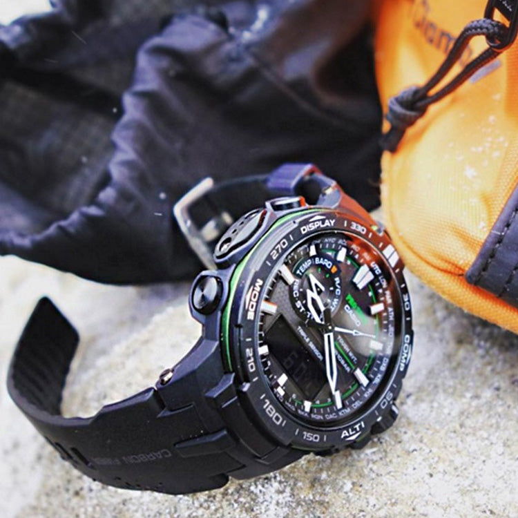 CASIO Solar Powered Sports Mens BlackGreen Analog PRW-6000Y-1A
