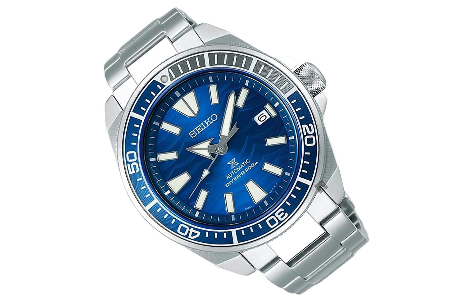 Men's SEIKO Prospex Series Ocean Large White 200 Meter Watch Blue SRPD23J1
