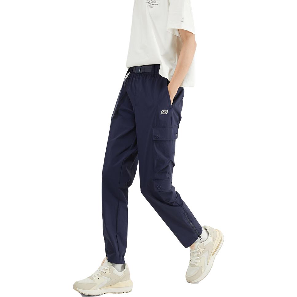 (WMNS) Skechers Quick-Drying Cool Feeling Workwear Casual Pants 'Navy' L223W086-00DU