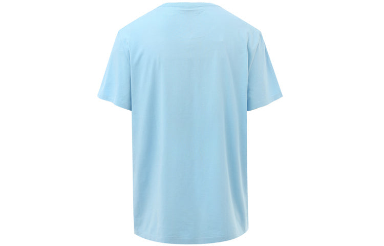 Men's Burberry Logo Round Neck Short Sleeve Light Blue 39050291