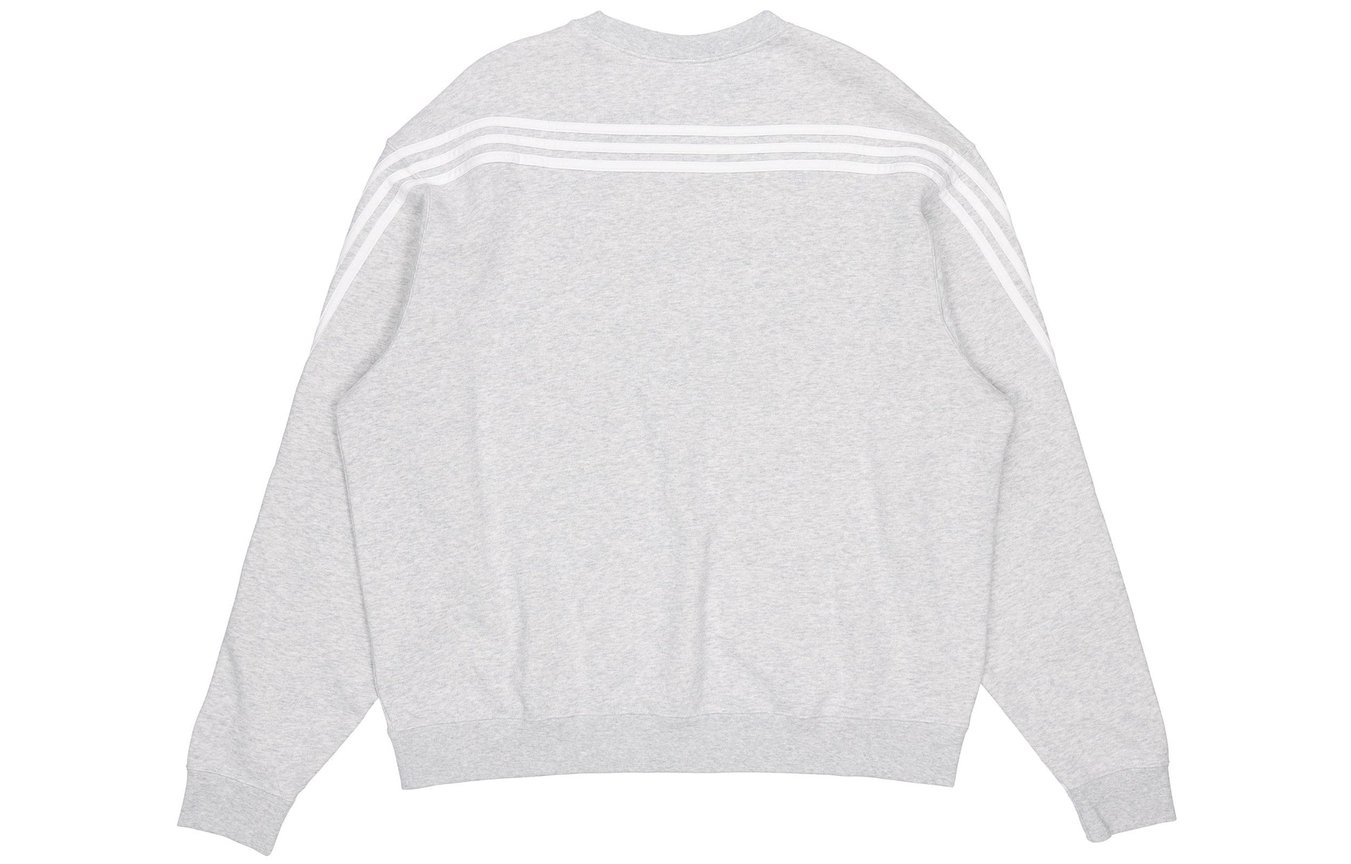 Men's adidas originals Side Stripe Loose Round Neck Pullover Gray FM1520