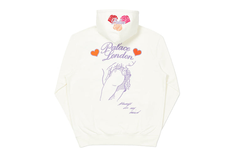 PALACE Embroidery Printing Hooded Sweater Unisex White P19CS113