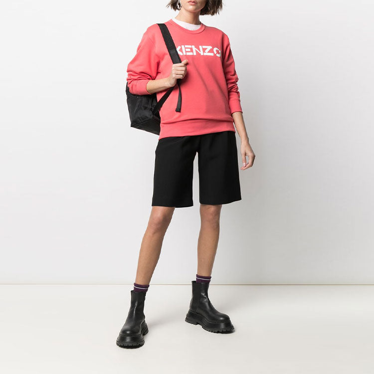 (WMNS) KENZO SS21 Alphabet Logo Printing Pullover Hoodie Pink FA62SW8214MD-18