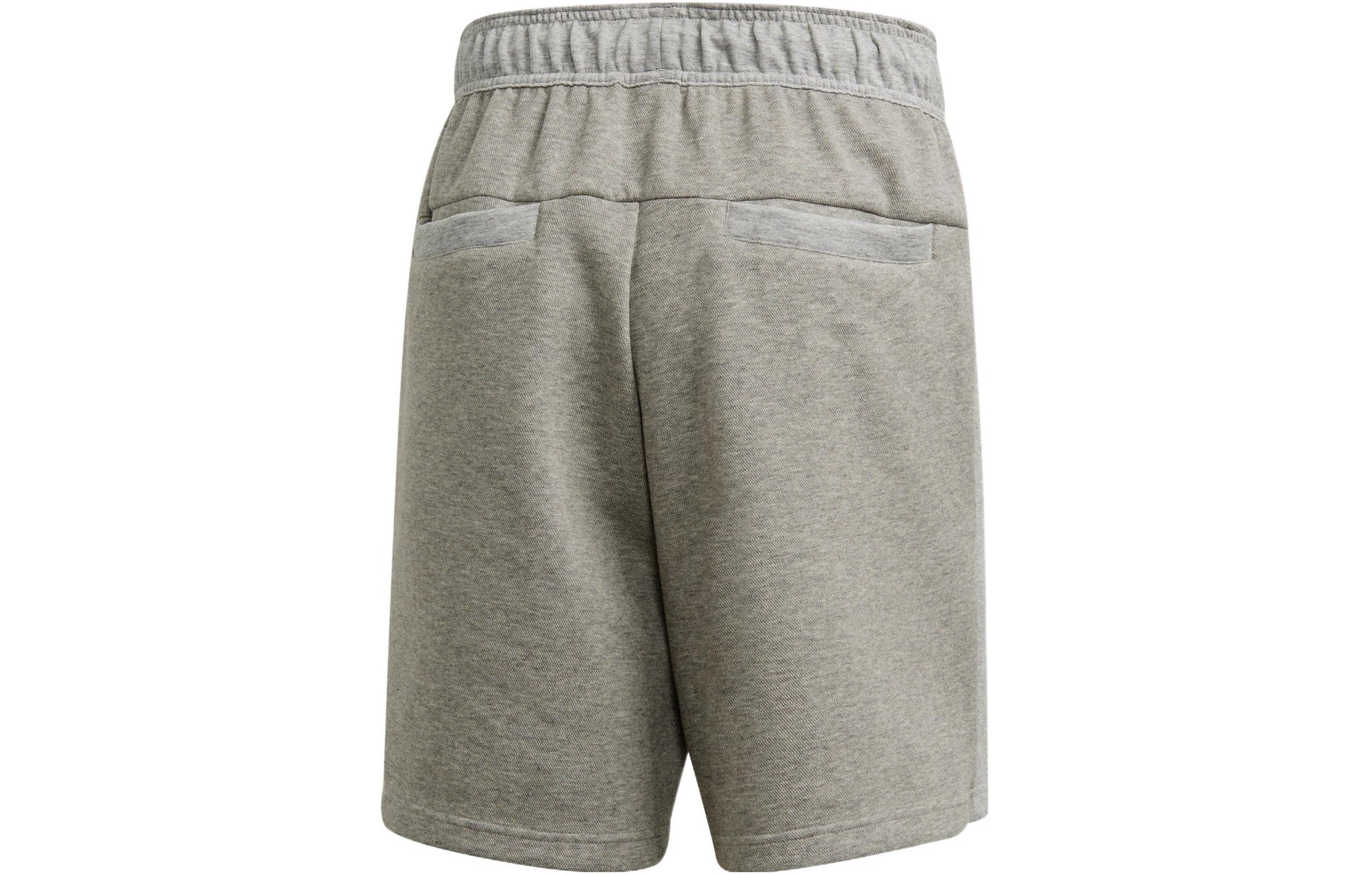 adidas Solid Color Logo Printing Elastic Waistband Straight Shorts Gray FU0033