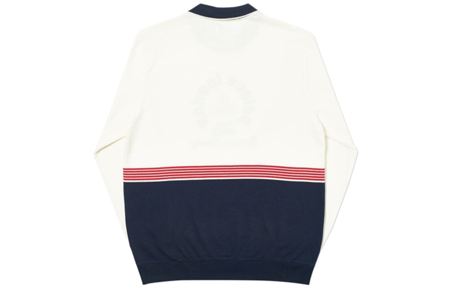 PALACE Sportif Crew White/Navy White Long Sleeves P18FW192