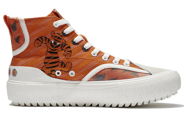 (WMNS) Li-Ning Classic Canvas Hi x Disney Tigger 'Red White' AGCS334-2