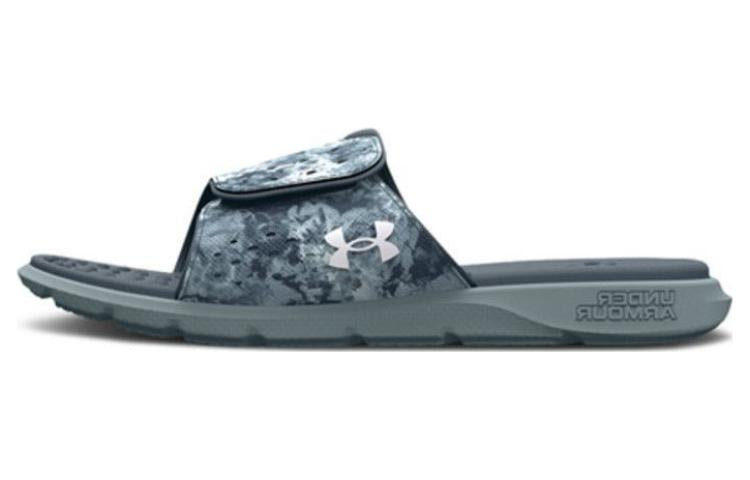 (WMNS) Under Armour Ignite 7 Graphic Strap Slide 'Grey Mist Camo' 3026028-101