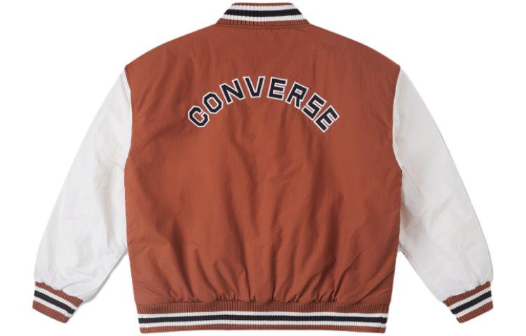 Converse Padded Baseball Jacket Asia Sizing 'White Brown' 10025261-A02