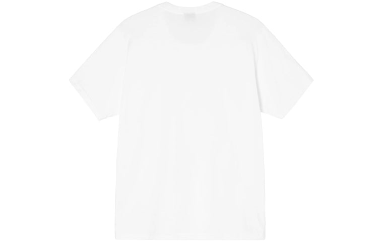 Men's Stussy FW21 Cartoon Pattern Printing Round Neck Short Sleeve White 1904787