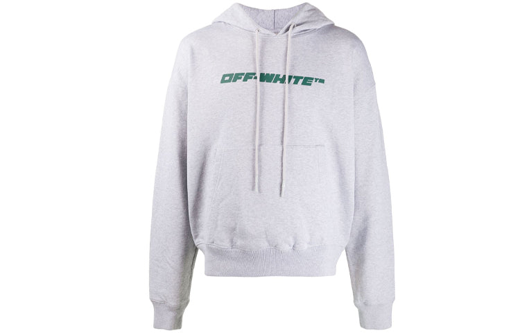Off-White FW20 Trellis Worker Hooded Pullover Men Grey OMBB037E20FLE0100855