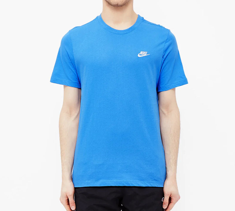 Nike Swoosh Logo Pure Cotton Short Sleeve Blue AR4997-402