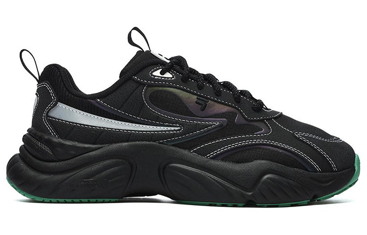 (WMNS) FILA FUSION Conch Sneakers 'Black' T12W241113FBC