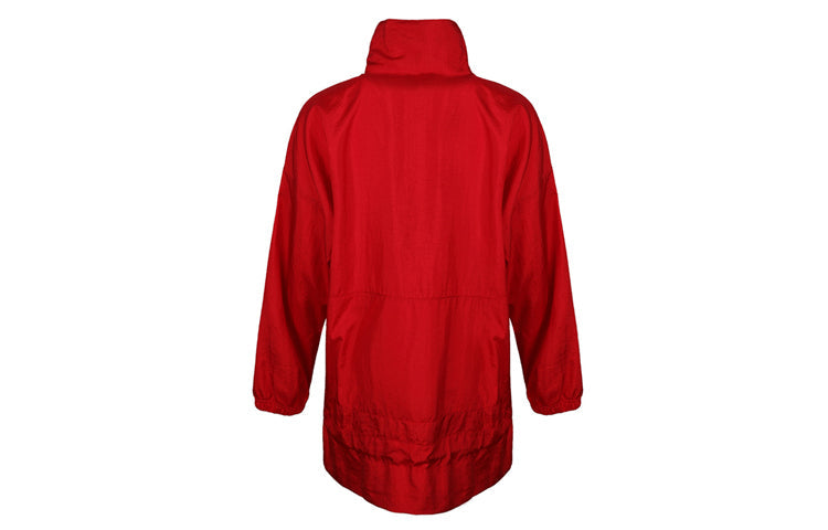 (WMNS) adidas originals Windbreaker Logo Printing Stand Collar Jacket Red ED7596