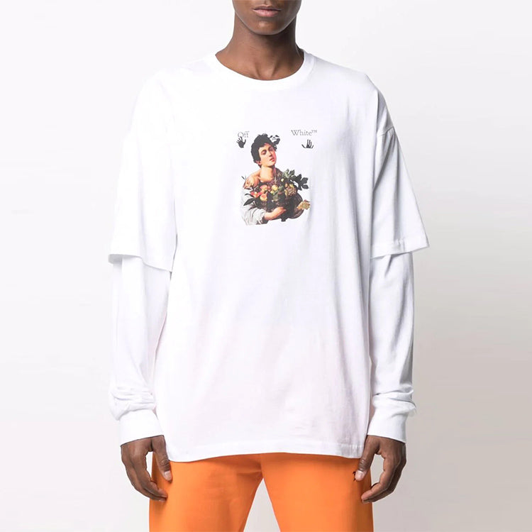 Off-White SS21 Caravaggio Boy Long Sleeves White OMAB022S21JER0040110